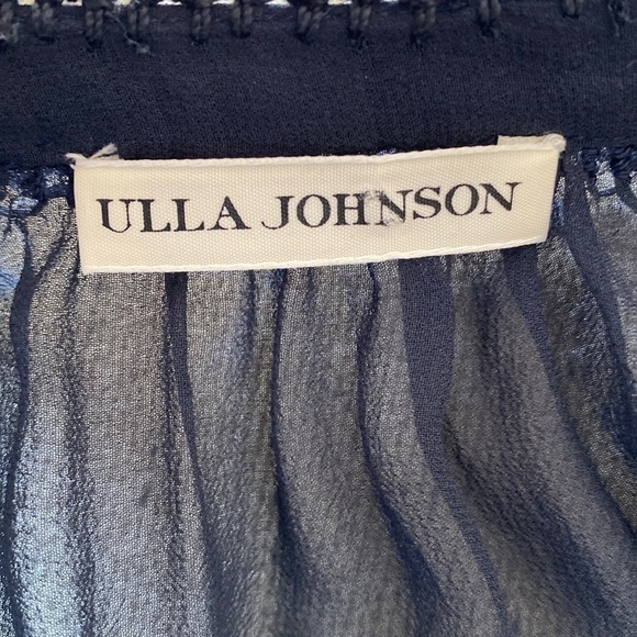 Ulla Johnson Frances Embroidered Silk Mini Dress in Navy, Size 2 - Picture 5 of 15